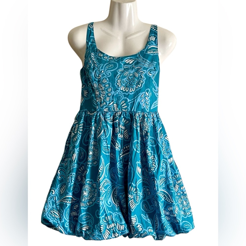 Jessica Simpson Blue and White Sleeveless Sundress